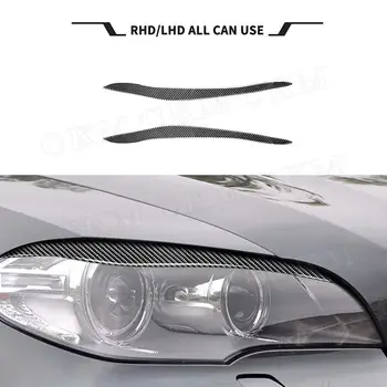 Материал от въглеродни влакна, устна на предната броня, противотуманная светлината на прожекторите, веждите, за украса на интериора на автомобила за BMW X5 E70 2010 2011 2012