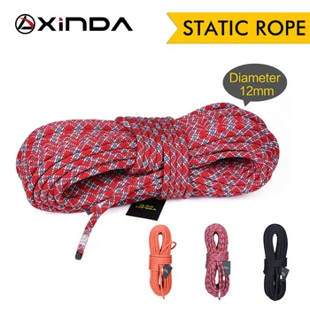 XINDA 12 мм Въже за катерене 12 мм Статичен диаметър на въжето high-performance кабел за безопасно изкачване на Екипировка за къмпинг Оцеляване