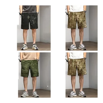 Камуфляжные къси панталони за любителите на милитари Мъжки Летни Свободни Износоустойчиви тактически работни шорти за работа на открито повишена проходимост