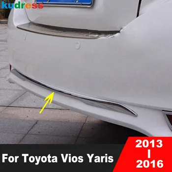 За Toyota Vios Yaris Седан 2013 2014 2015 2016 Хромово покритие на задната долна броня, формоване на задната врата, автомобилни аксесоари