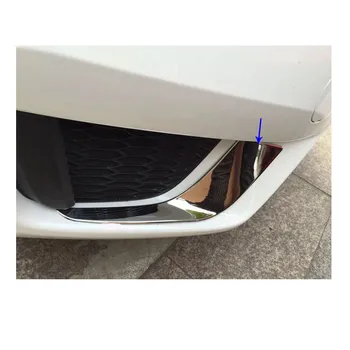 Корона купето на автомобила Предната Противотуманная Вежда/Тампон върху рамката лампи ABS Хромирана капачка на капака на двигателя 2 елемента за Honda Fit (Jazz 2014 2015 2016 2017