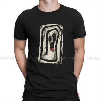 Тениска Човека-призрак-Дух Призрачен Любовник Тениска с кръгло деколте и къс ръкав от 100% памук, Юморная идея за подарък с високо качество