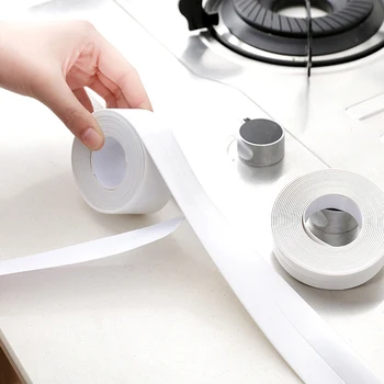 Оборудване запечатване лента PVC, конопатящая лента за кухненски мивки, самозалепващи Водоустойчив, които предпазват от мухъл лента за ъглов стикери за стена на кухненска мивка