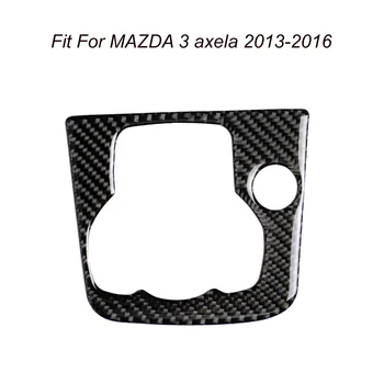 Довършителни мултимедийна панел на централната конзола от въглеродни влакна, Подходящи за MAZDA 3 Axela 2013-2016 Декоративна украса бутони, изработени от въглеродни влакна