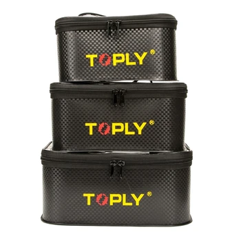 TOPLY 3 Опаковки Сгъсти Преносим Рибно Кутии с Голям Капацитет Квадратна Чанта За Съхранение Подходящ За Примамки Outdoor Fishing Pack Set