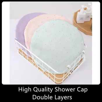 Висококачествена двупластова шапка за душ, богат на функции шапка за душ за жени, Водоустойчиви, дишащи и пыленепроницаемые аксесоари
