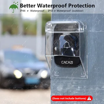 Интелигентен безжичен звънец, външен водоустойчив калъф, Прозрачна кутия за защита от пръски вода, Подходящ за много лоши метеорологични условия