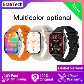 Новите смарт часовници EranTech с постоянно включен екран, 2.0 AMOLED, обадете се по Bluetooth, водоустойчиви спортни умен часовник за мъже и жени, часовници HK95