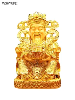 Фън шуй Статуя на Бог на богатството Caishen Фън Шуй Интериор, Фън Шуй Подарък Статуя на Китайски Подарък за Нова Година 9,4 Инча Украса Талисман