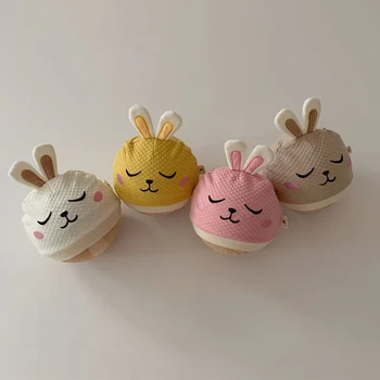 Детска шапчица, сладък заек, удобни обикновена шапчица, памучен шапка с красиви уши, реквизит за снимки на новородени, продукти за бебета